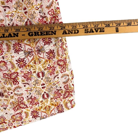 Lila Rose  Womens 1X Top Sleeveless Floral Multi Yellows Reds Off White - Picture 9 of 10